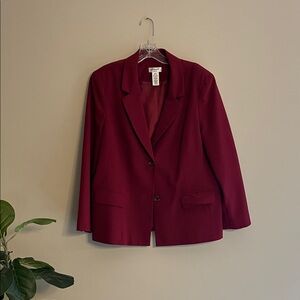 Liz Baker Burgundy Blazer